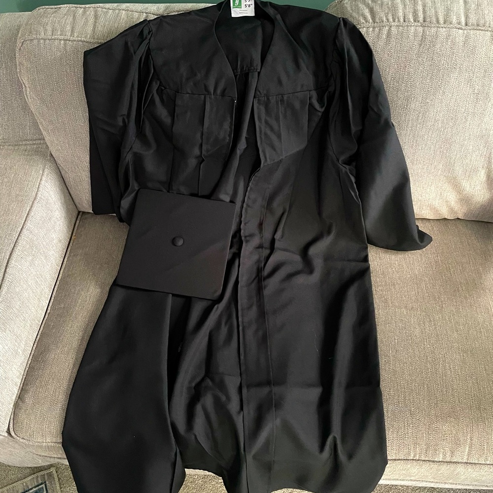 Graduation cap and gown